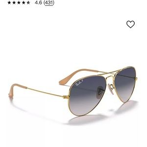 Polarized Unisex RAY-BAN Sunglasses, AVIATOR GRADIENT / blue and gold